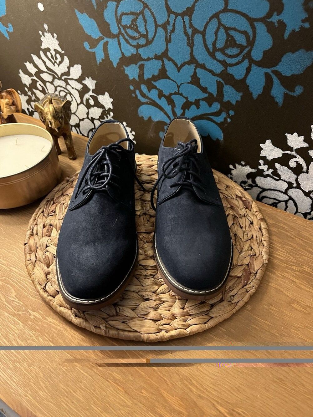 NWOT Old Navy Men’s Blue Suede Shoes Size 9 1/2